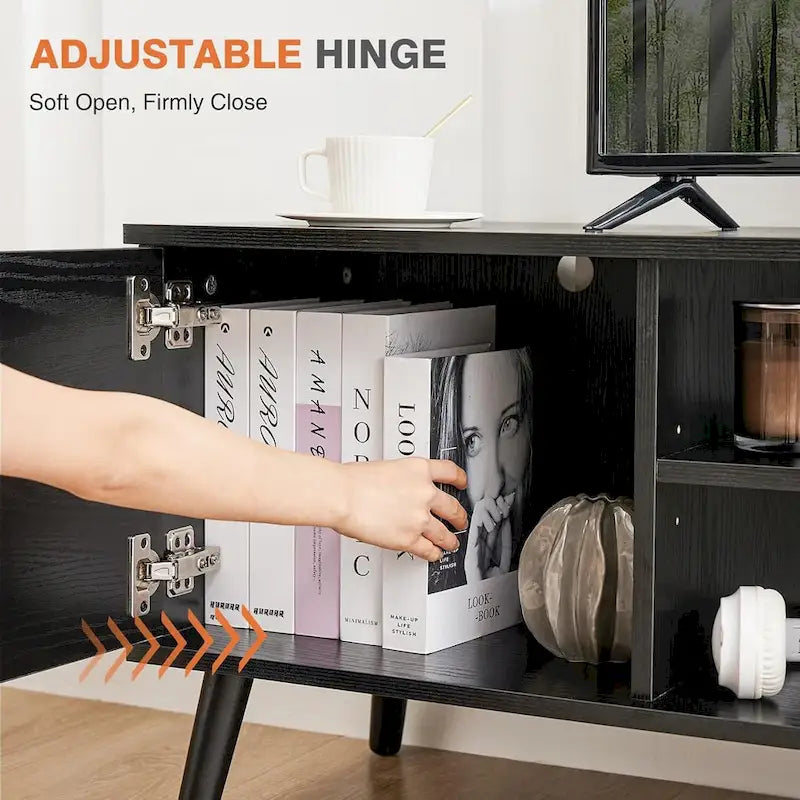 Mid-Century Modern TV Stand for TVs up to 60 Inches with Storage
