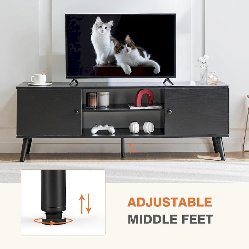 Mid-Century Modern TV Stand for TVs up to 60 Inches with Storage