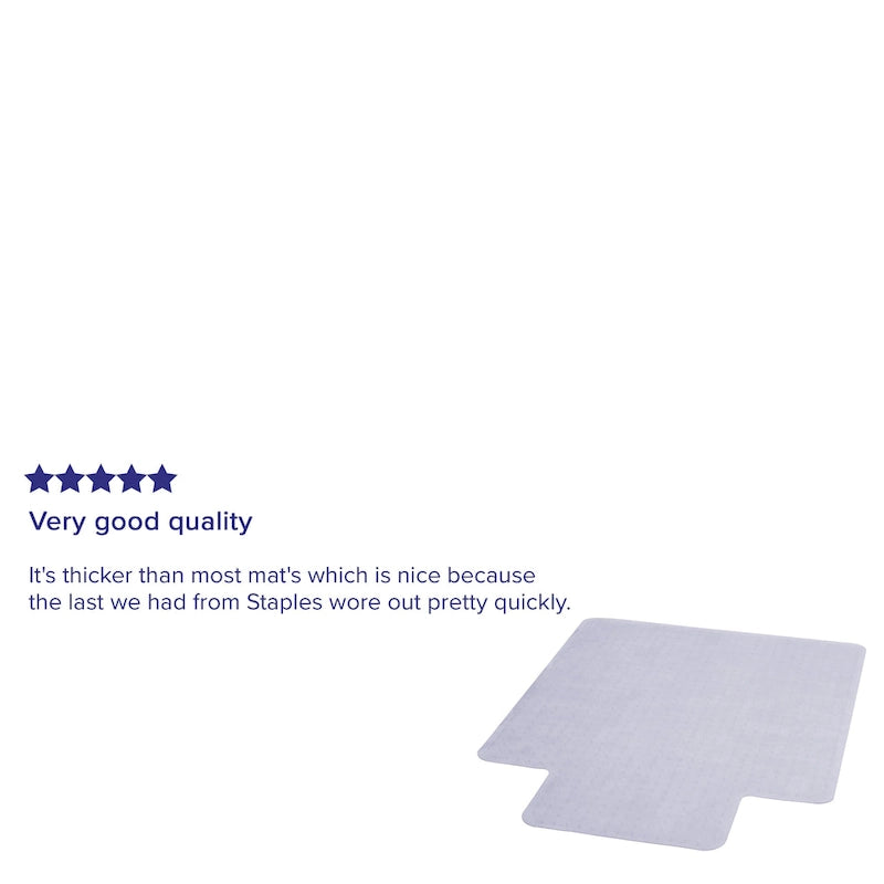 36 x 48 Clear Vinyl Chair Mat with Lip for Low-Pile Carpet