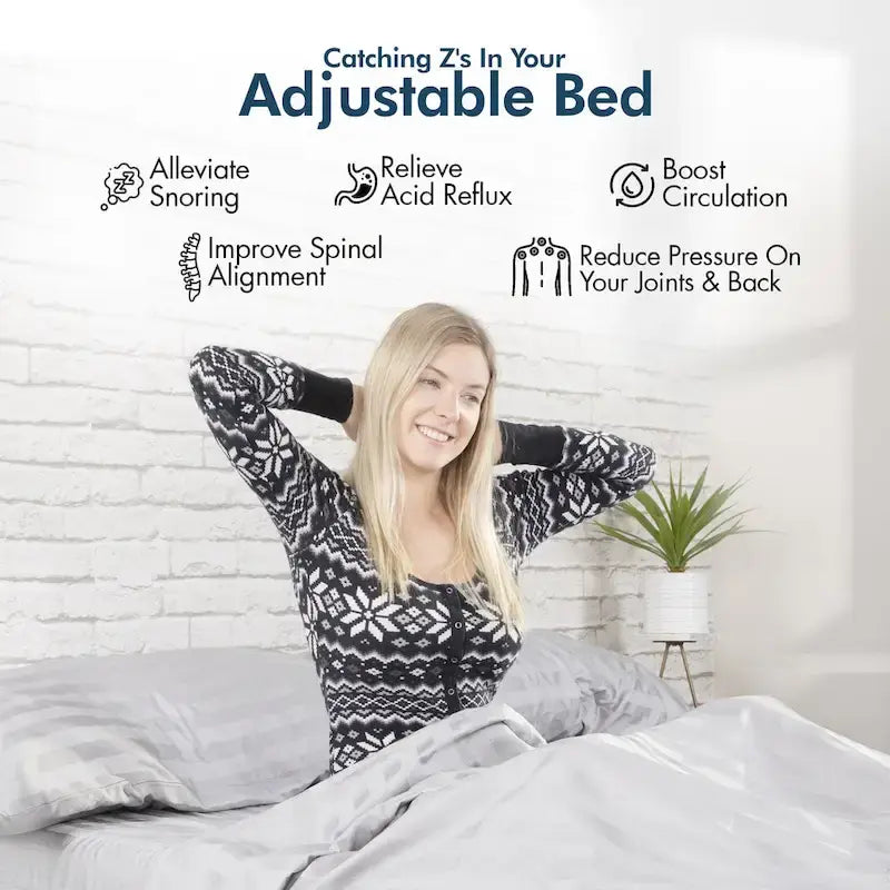 Adjustable Bed Frame with 12-Inch Memory Foam Mattress, Dual Massage and Remote Control