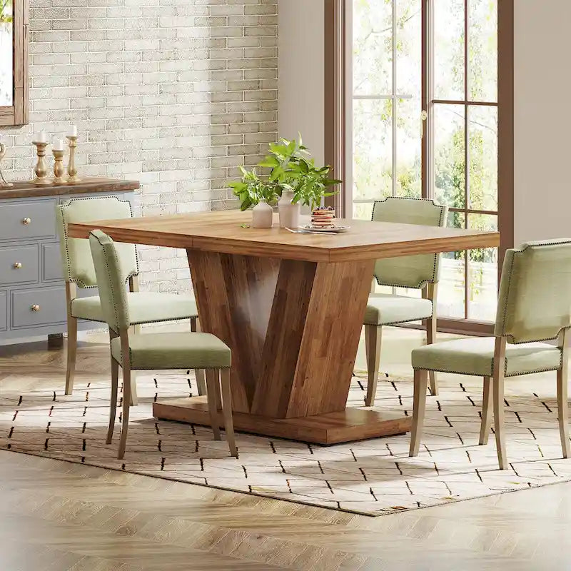 47-Inch Rectangular Farmhouse Dining Table for 4–6