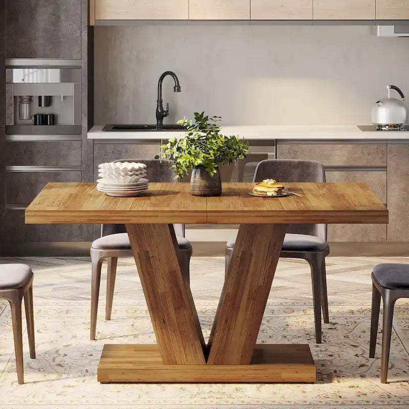 47-Inch Rectangular Farmhouse Dining Table for 4–6