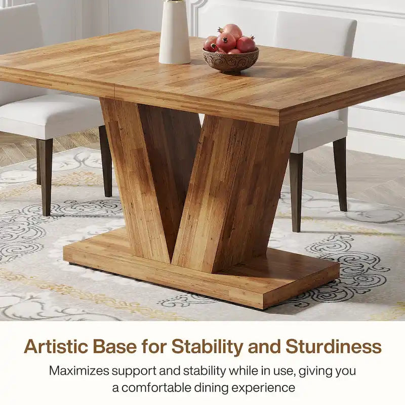 47-Inch Rectangular Farmhouse Dining Table for 4–6