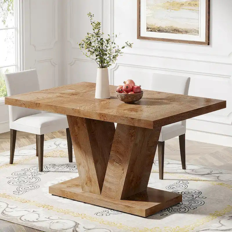 47-Inch Rectangular Farmhouse Dining Table for 4–6