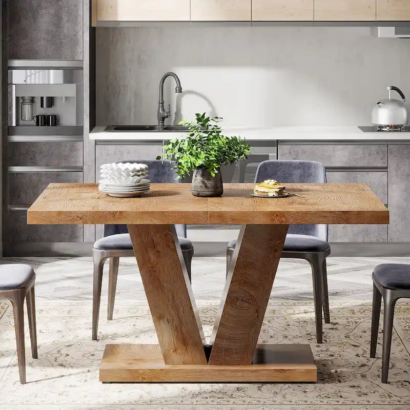 47-Inch Rectangular Farmhouse Dining Table for 4–6