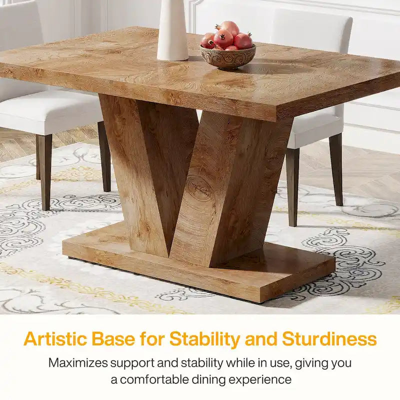 47-Inch Rectangular Farmhouse Dining Table for 4–6