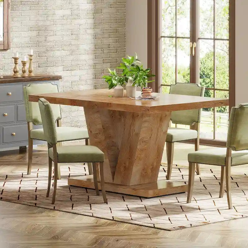 47-Inch Rectangular Farmhouse Dining Table for 4–6