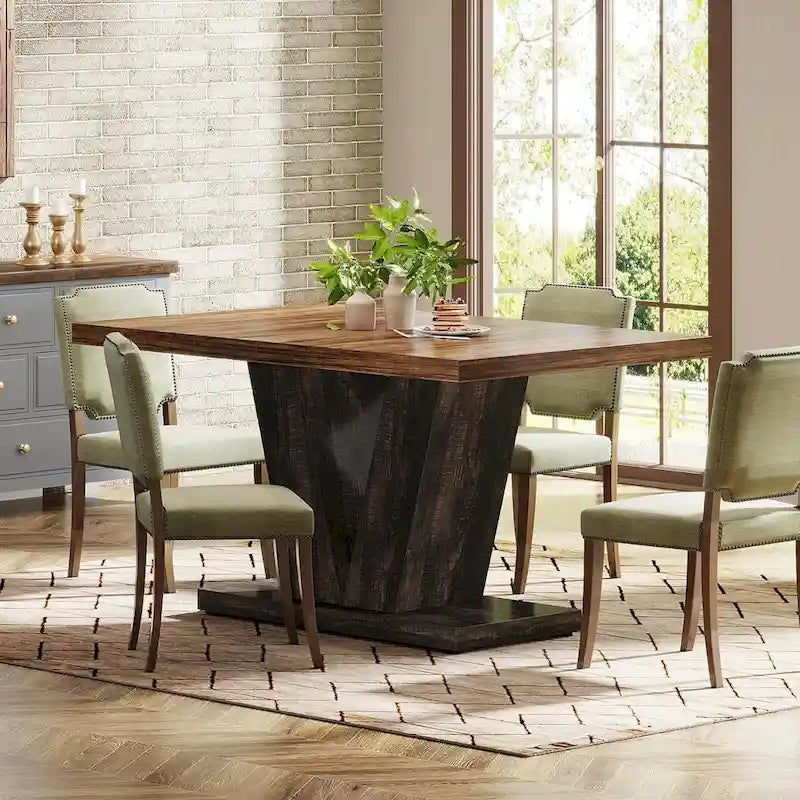 47-Inch Rectangular Farmhouse Dining Table for 4–6