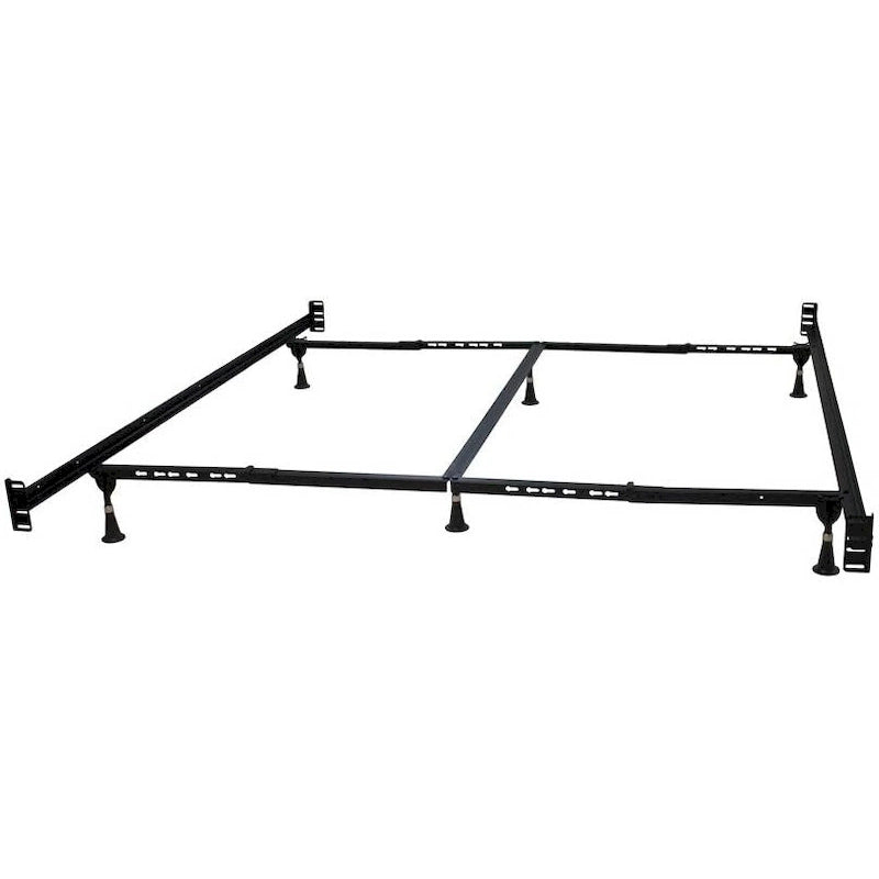 California King Steel Bed Frame with Headboard and Footboard Brackets