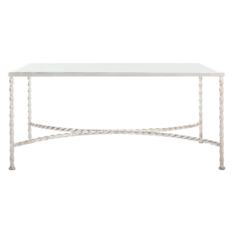 Glass Coffee Table with Decorative Frame - 40 W x 24 D x 18 H