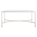 Glass Coffee Table with Decorative Frame - 40 W x 24 D x 18 H