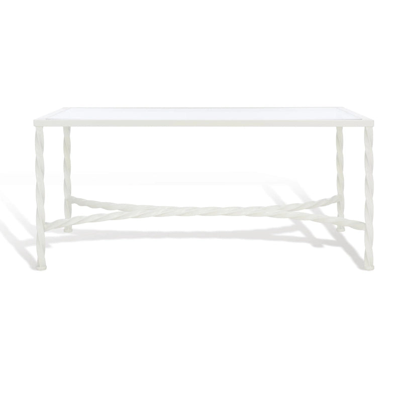 Glass Coffee Table with Decorative Frame - 40 W x 24 D x 18 H