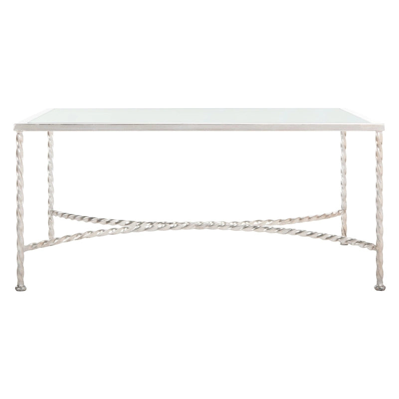 Glass Coffee Table with Decorative Frame - 40 W x 24 D x 18 H
