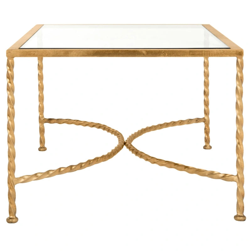 Glass Coffee Table with Decorative Frame - 40 W x 24 D x 18 H