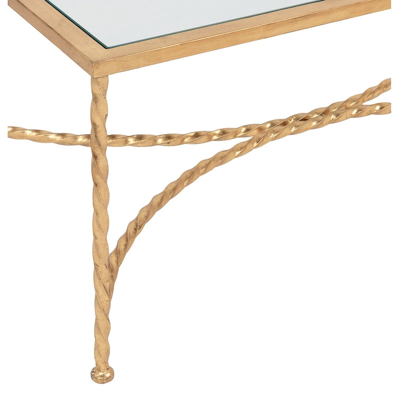 Glass Coffee Table with Decorative Frame - 40 W x 24 D x 18 H