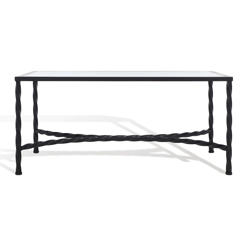 Glass Coffee Table with Decorative Frame - 40 W x 24 D x 18 H