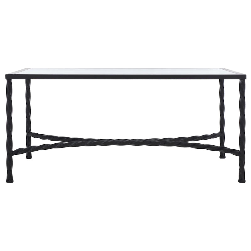 Glass Coffee Table with Decorative Frame - 40 W x 24 D x 18 H
