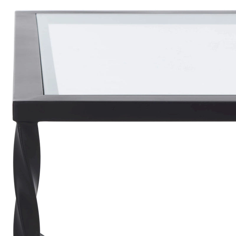 Glass Coffee Table with Decorative Frame - 40 W x 24 D x 18 H