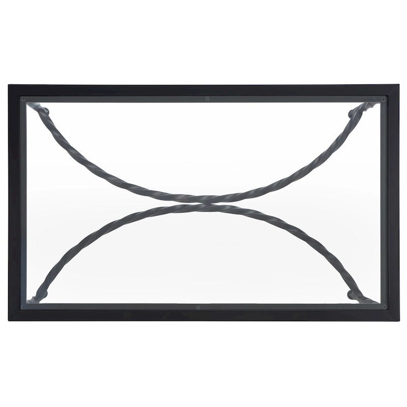 Glass Coffee Table with Decorative Frame - 40 W x 24 D x 18 H