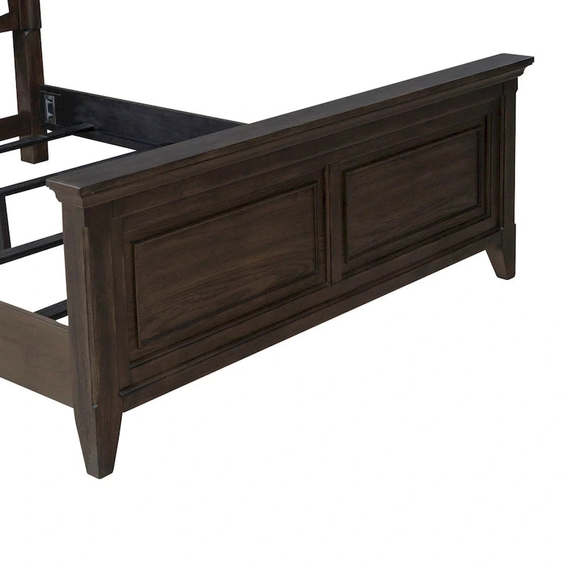Dark Brown Upholstered Bed Frame - Queen & King