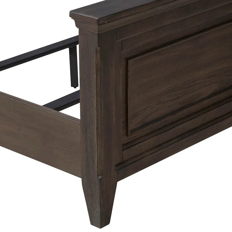 Dark Brown Upholstered Bed Frame - Queen & King