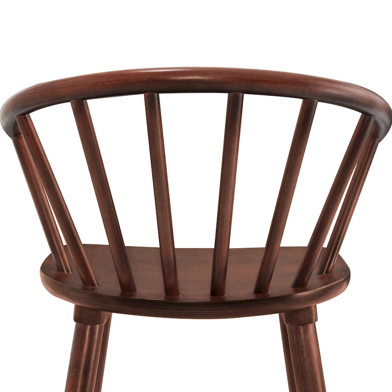 Set of 3 Counter Height Stool 24.in Bar Stools with Solid Wood Frame and Spindle Back for Kitchen Island