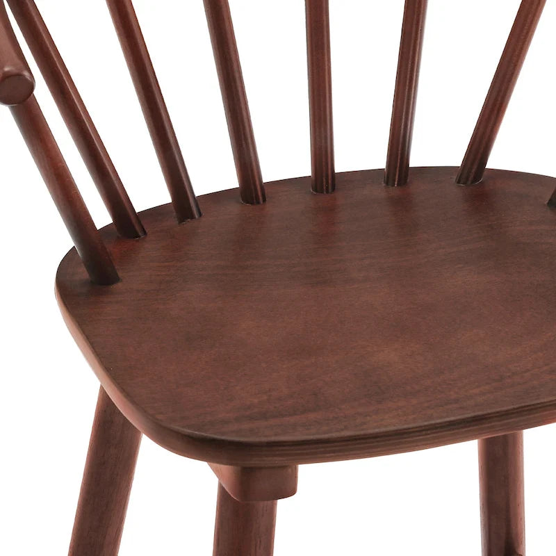 Set of 3 24-Inch Solid Wood Counter Stools with Spindle Backs