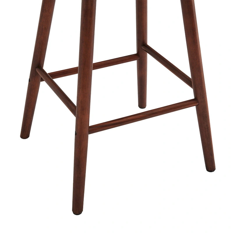 Set of 3 24-Inch Solid Wood Counter Stools with Spindle Backs