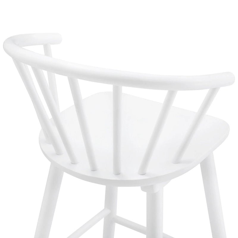 Set of 3 24-Inch Solid Wood Counter Stools with Spindle Backs