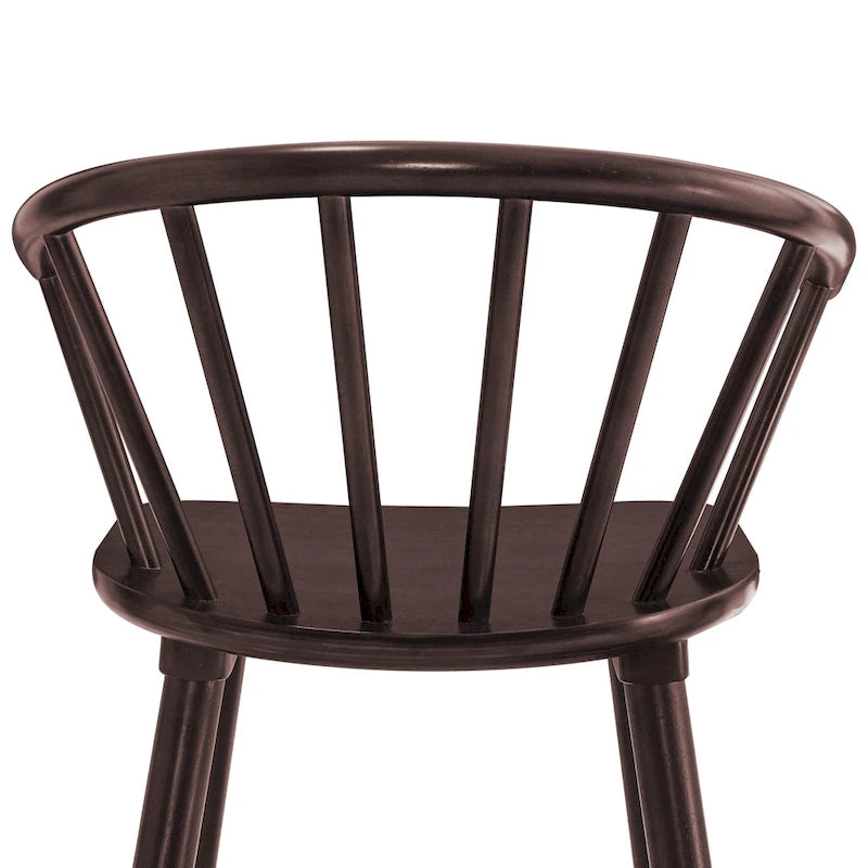 Set of 3 24-Inch Solid Wood Counter Stools with Spindle Backs