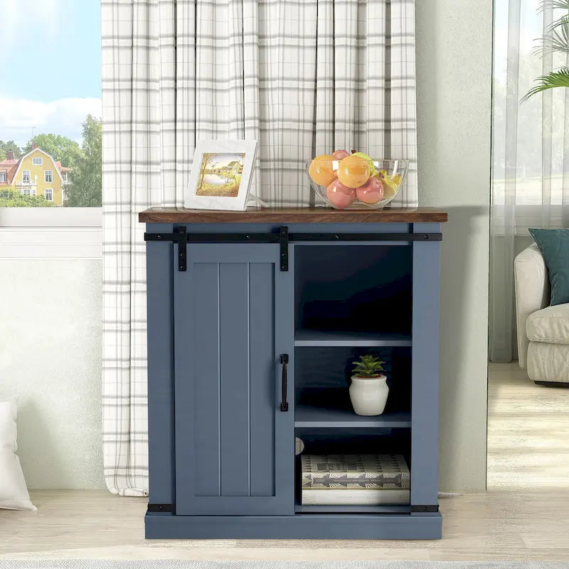 32 Compact TV Stand for 40 TVs w/ Barn Door Design - 32 in Width