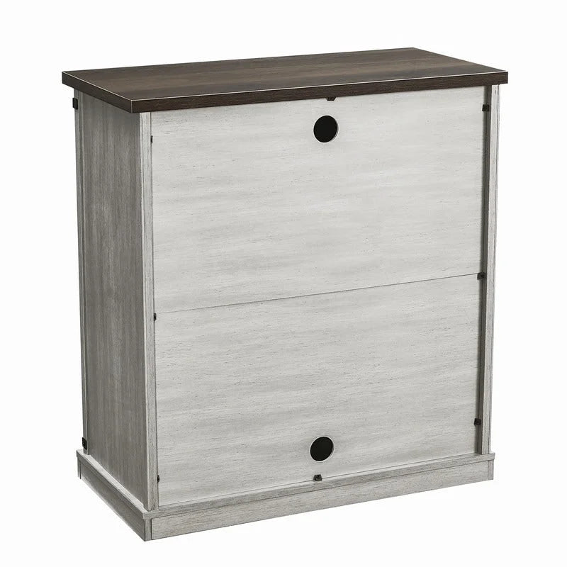 32-Inch Compact TV Stand with Barn Door Design for TVs up to 40 Inches