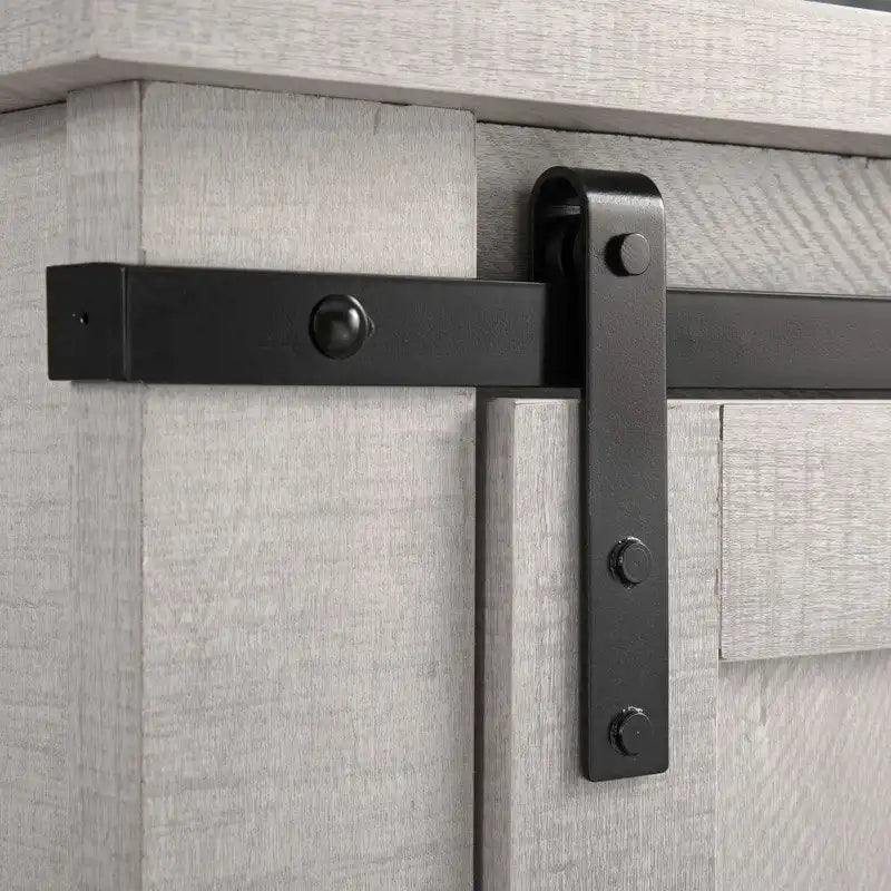 32-Inch Compact TV Stand with Barn Door Design for TVs up to 40 Inches