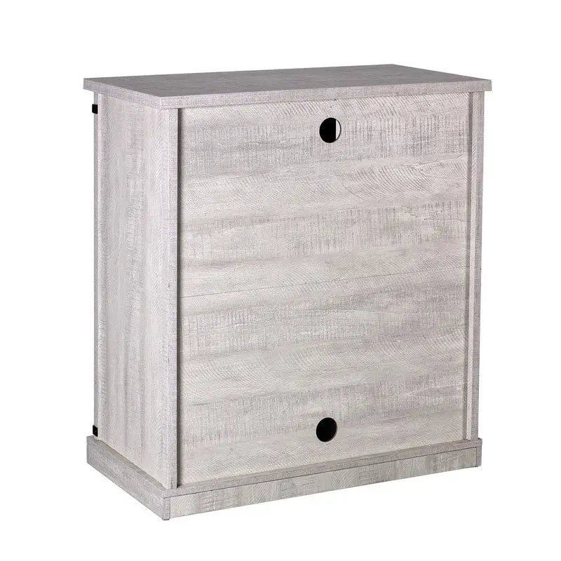 32-Inch Compact TV Stand with Barn Door Design for TVs up to 40 Inches