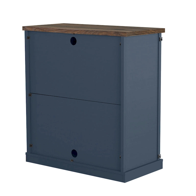 32-Inch Compact TV Stand with Barn Door Design for TVs up to 40 Inches