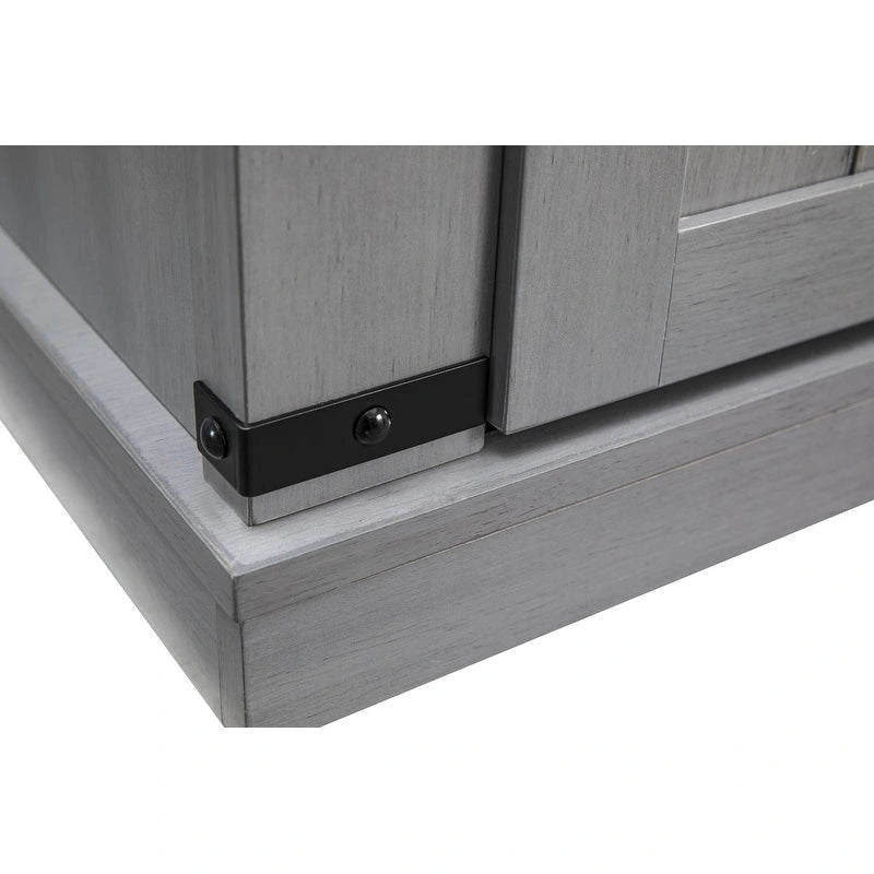 32-Inch Compact TV Stand with Barn Door Design for TVs up to 40 Inches