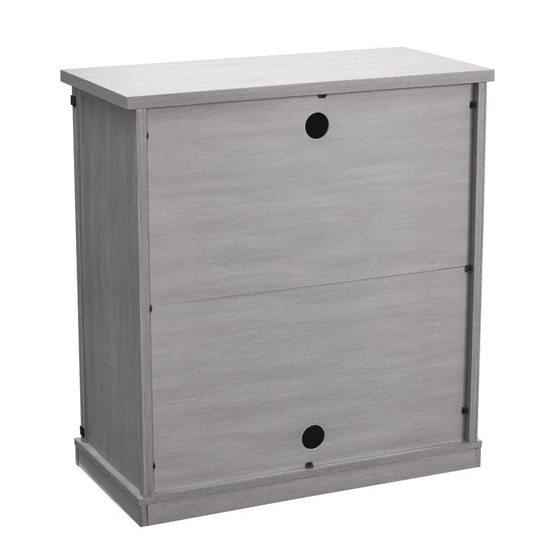 32-Inch Compact TV Stand with Barn Door Design for TVs up to 40 Inches