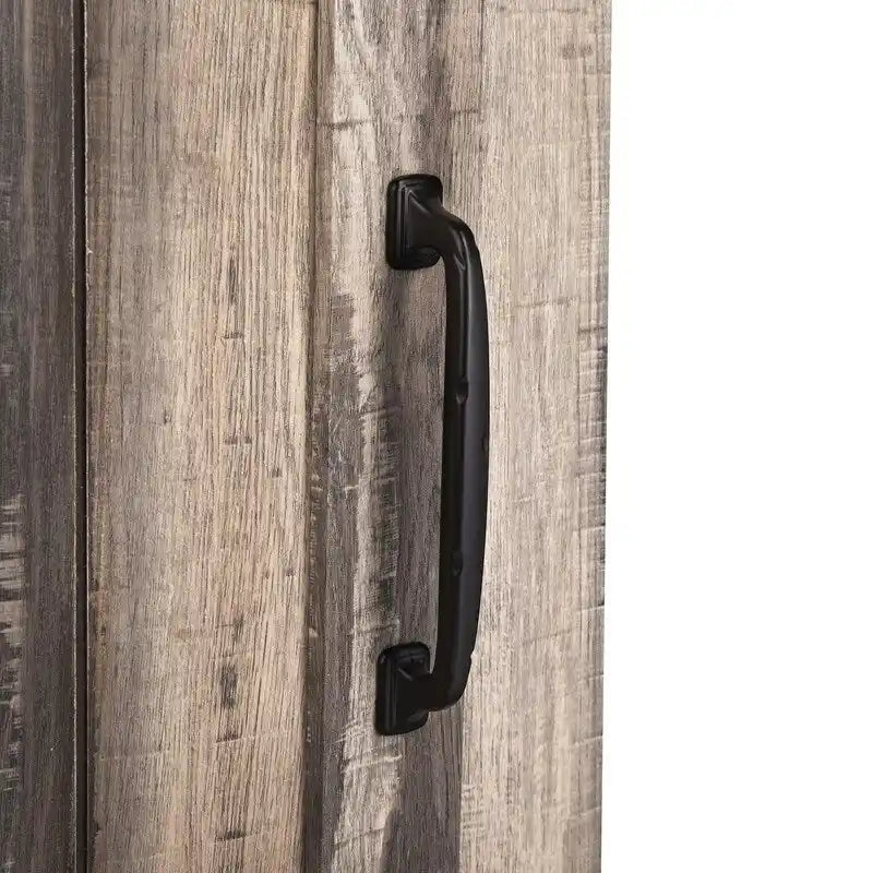 32-Inch Compact TV Stand with Barn Door Design for TVs up to 40 Inches