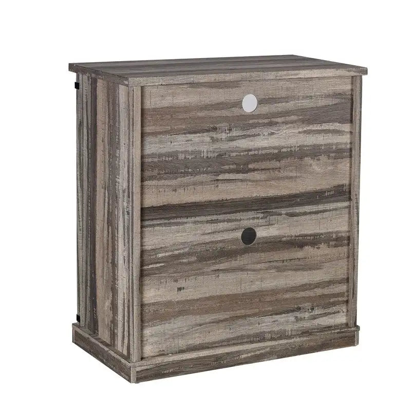 32-Inch Compact TV Stand with Barn Door Design for TVs up to 40 Inches