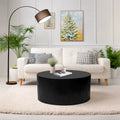 Modern Round Coffee Table with Wave Detail