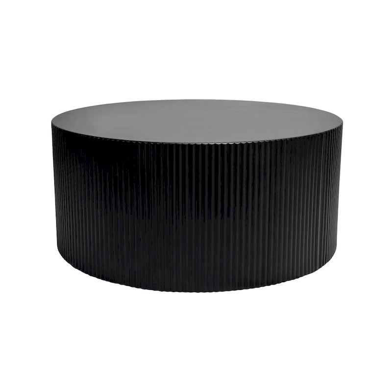 Modern Round Coffee Table with Wave Detail
