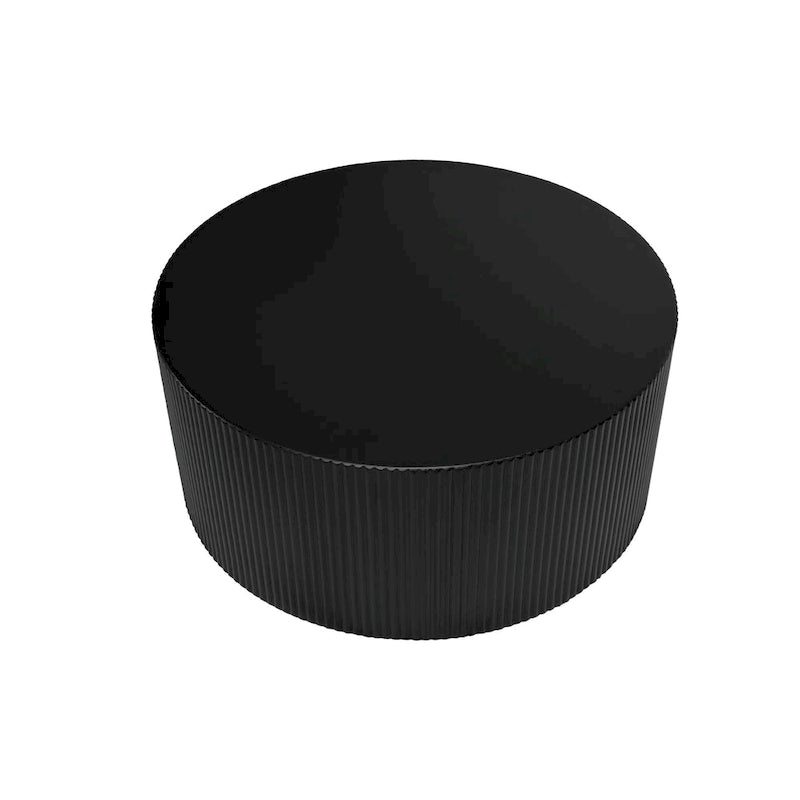 Modern Round Coffee Table with Wave Detail