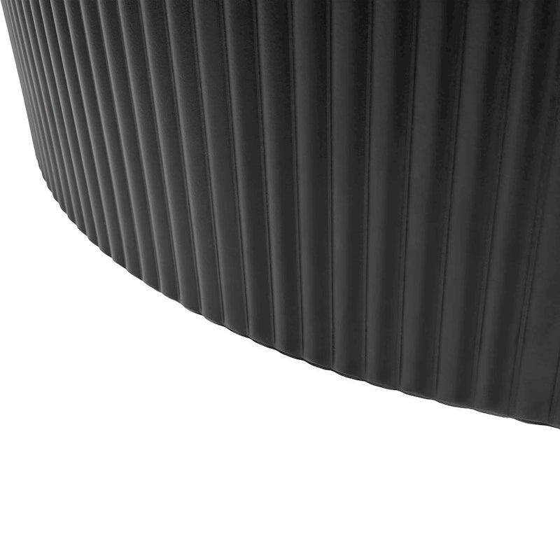 Modern Round Coffee Table with Wave Detail