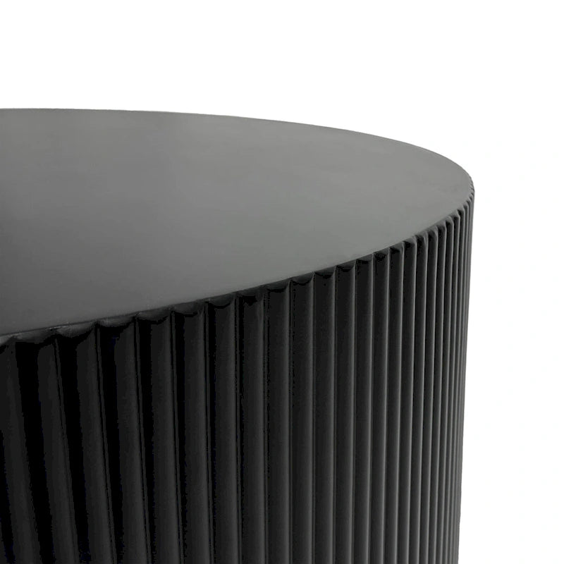 Modern Round Coffee Table with Wave Detail