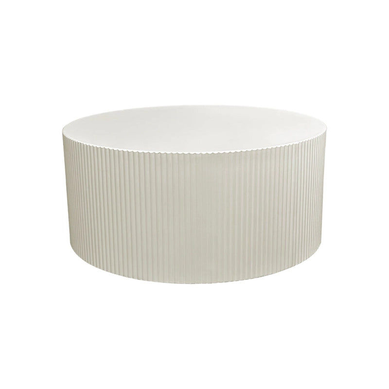 Modern Round Coffee Table with Wave Detail