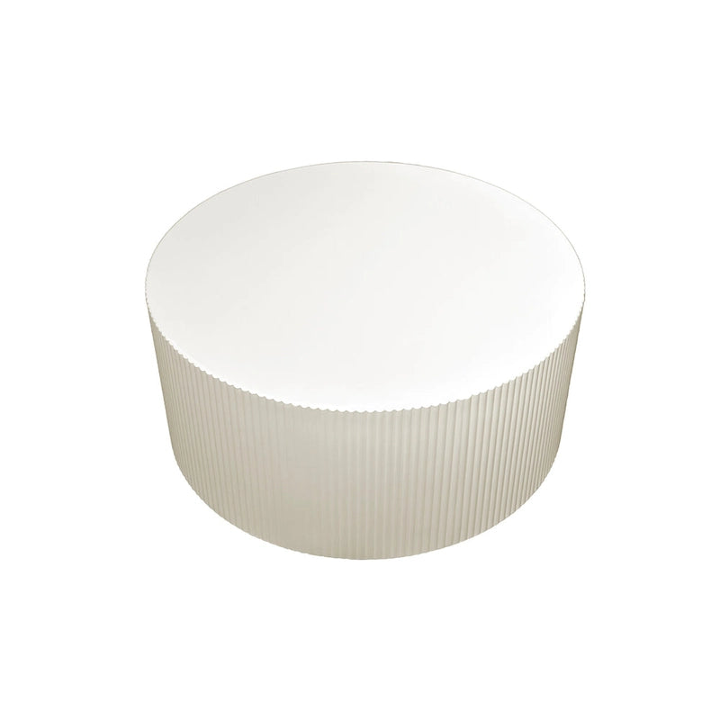 Modern Round Coffee Table with Wave Detail