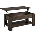 47.5 Lift-Top Coffee Table with Hidden Storage and Open Shelf