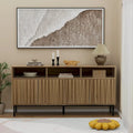 Mid-Century Four-Door Buffet Sideboard Cabinet