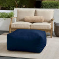 Indoor/Outdoor Solid Bean Pouf with Knife-Edge Finish
