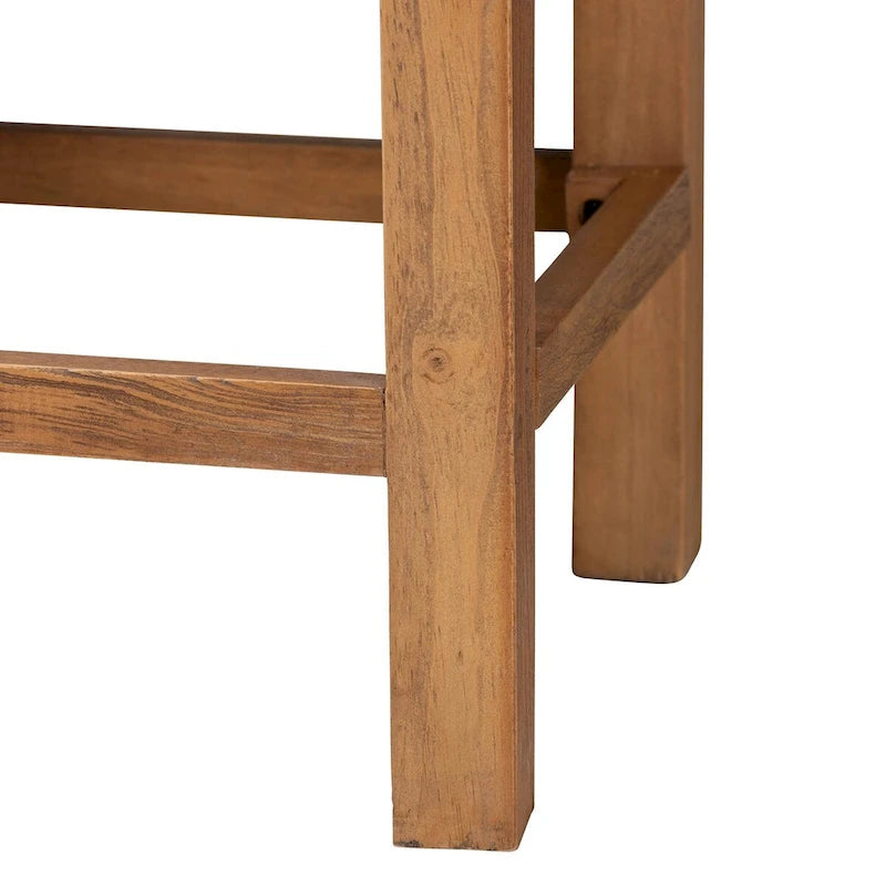 Bohemian Natural Rattan and Wood Tall Storage Cabinet